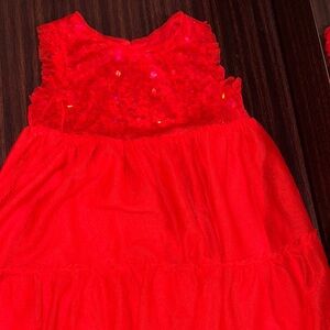 Cat & Jack Vibrant Red Formal Kids Dress size 5T